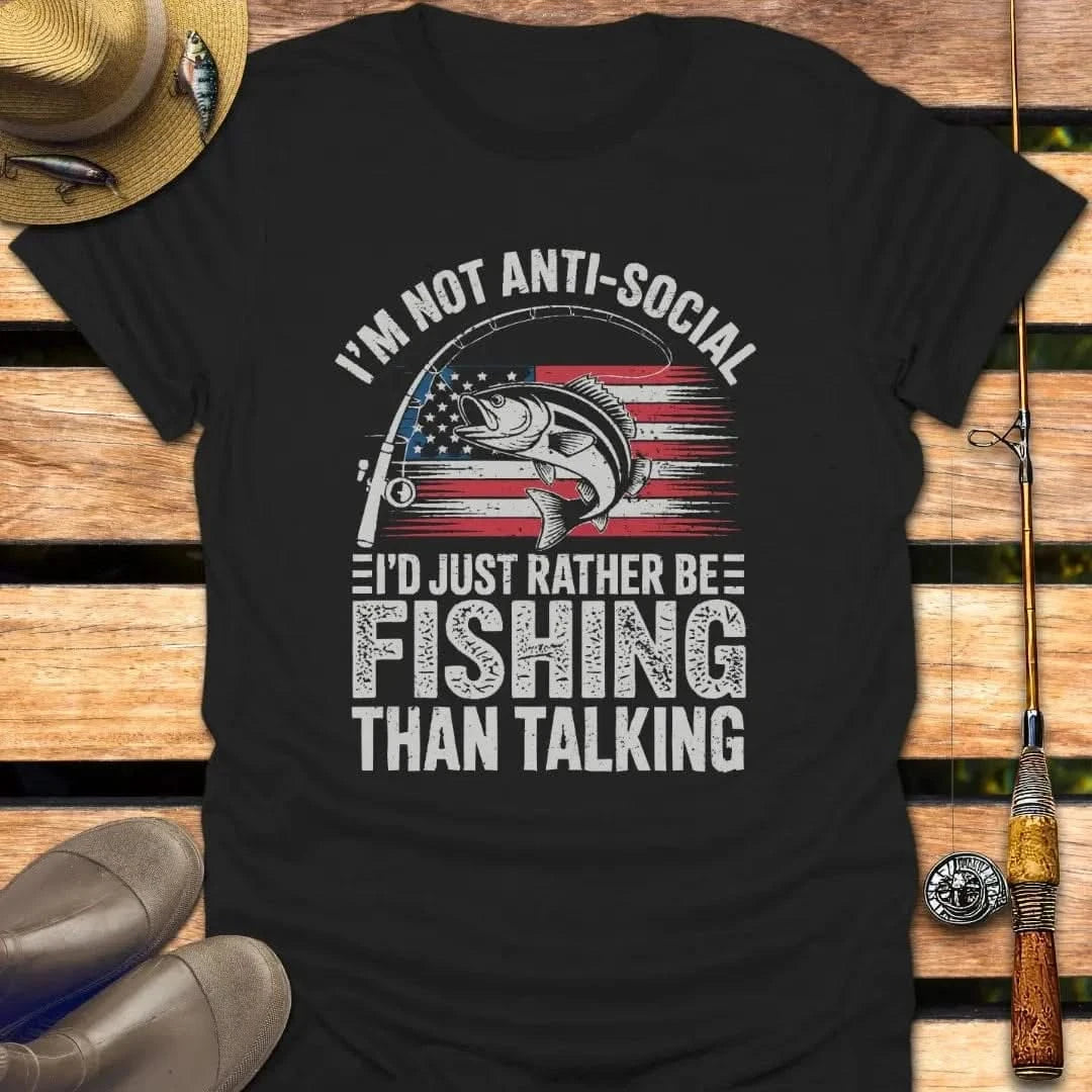 ANTI SOCIAL T-Shirt FISHING T-Shirt Black / S