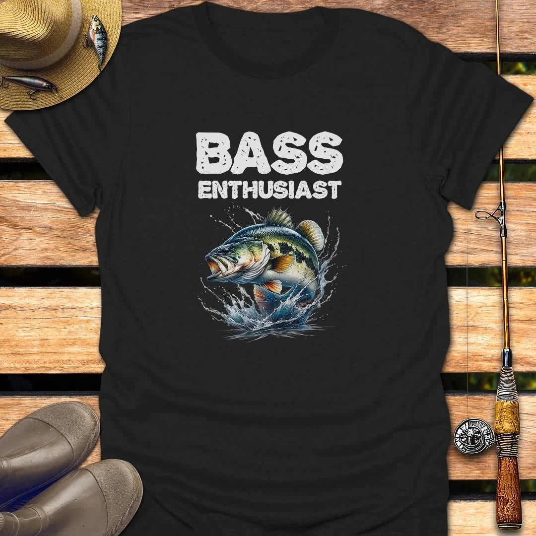 BASS T-Shirt FISHING T-Shirt Black / S