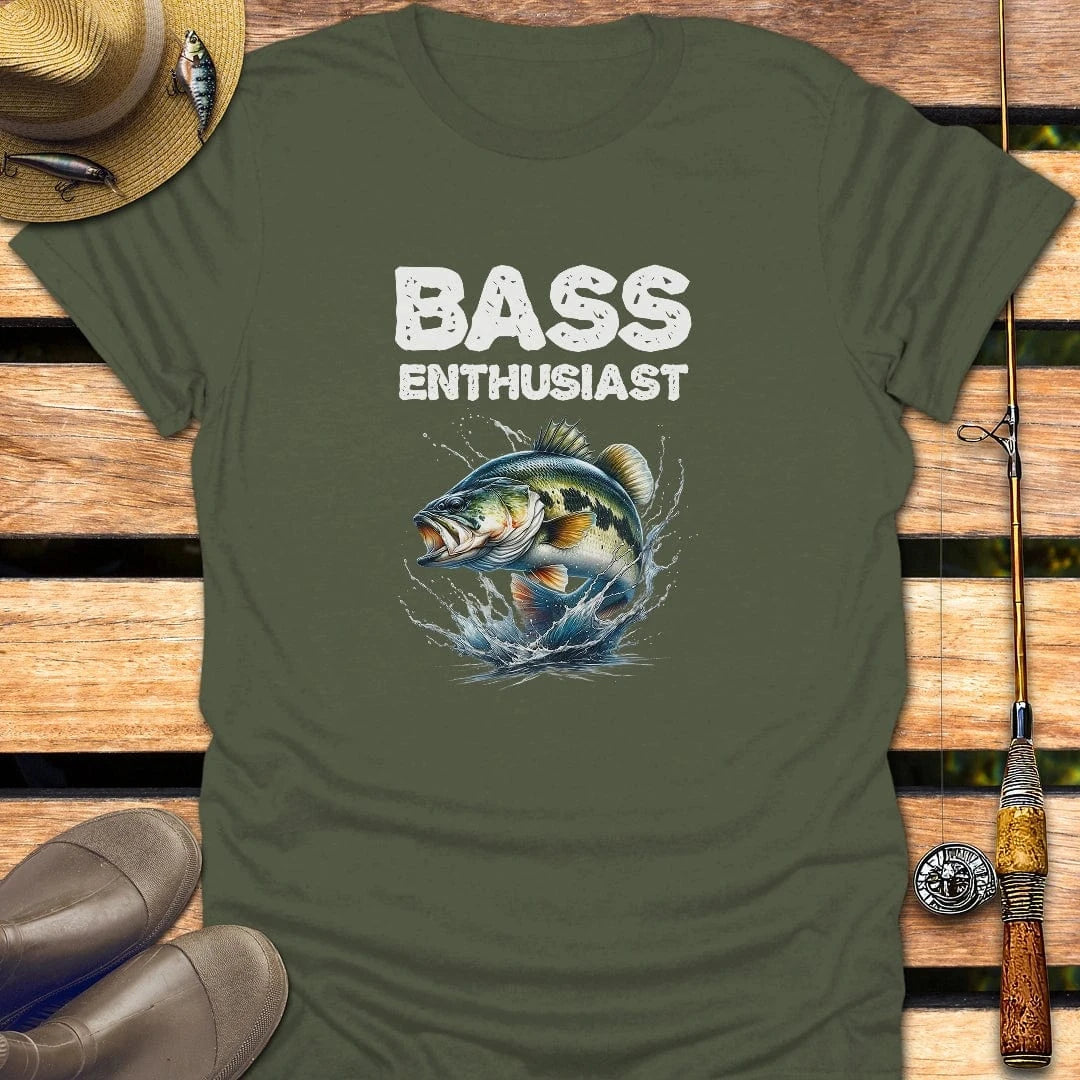BASS T-Shirt FISHING T-Shirt Military Green / S