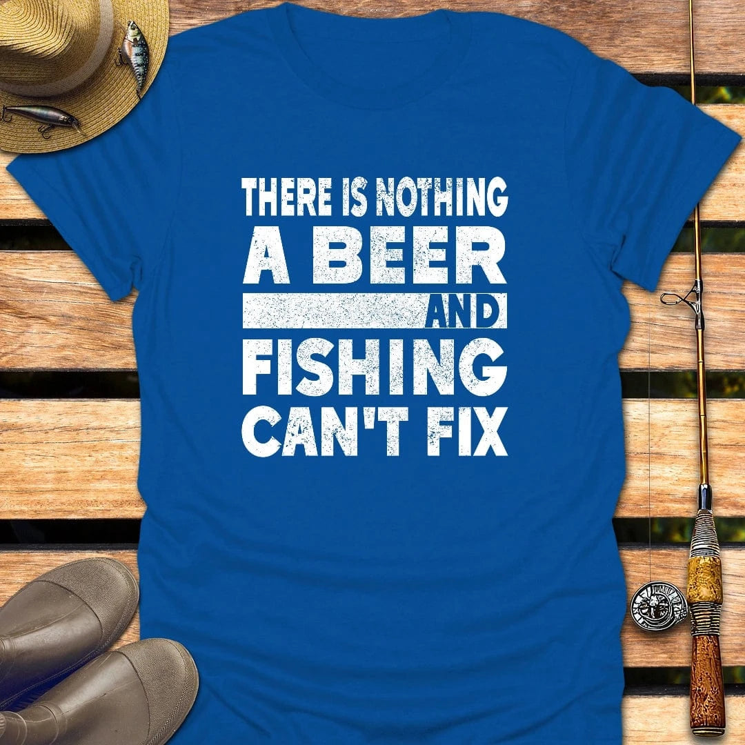 BEER & FISHING T-Shirt FISHING T-Shirt Royal / S