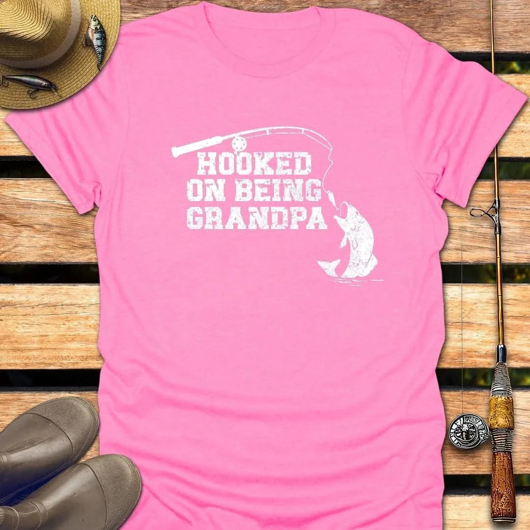BEING GRANDPA T-Shirt FISHING T-Shirt Azalea / S
