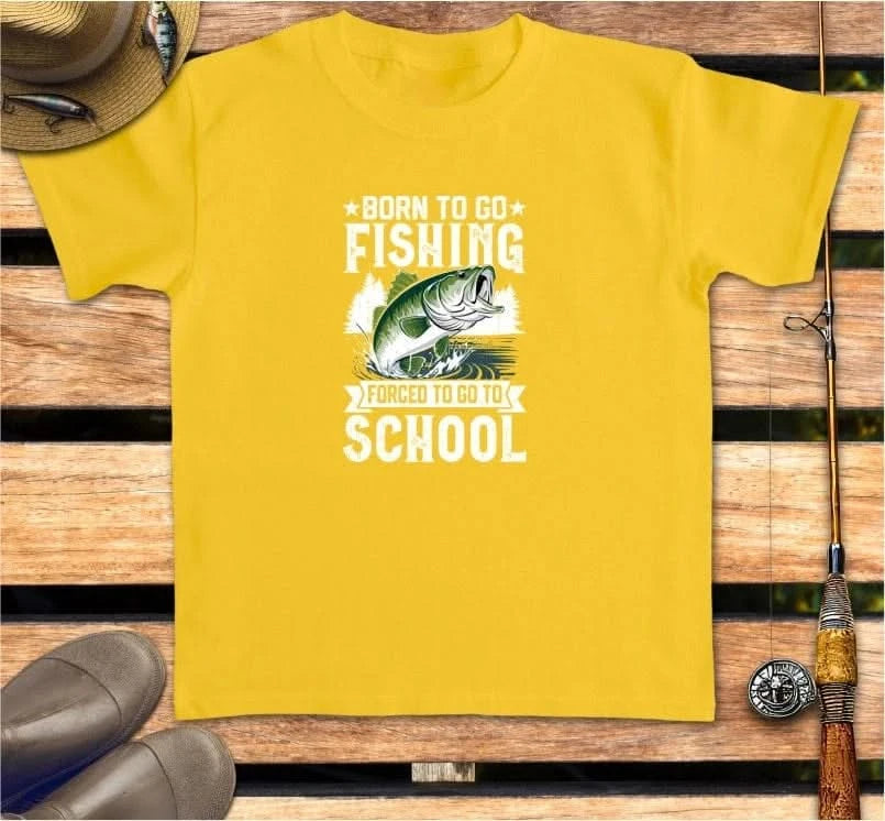 BORN TO GO FISHING - kid's tee FISHING Kids clothes Daisy / XS