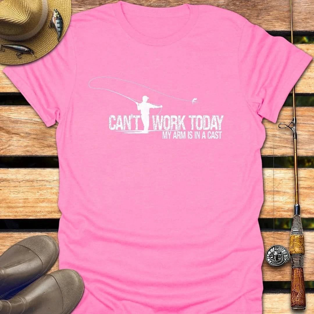 CAN'T WORK TODAY T-Shirt FISHING T-Shirt Azalea / S