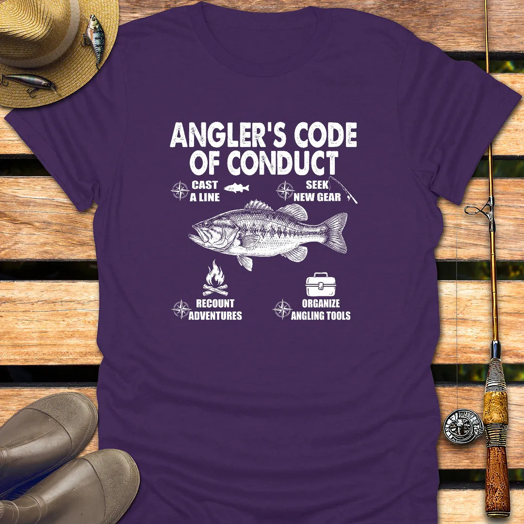 CODE OF CONDUCT T-Shirt FISHING T-Shirt Purple / S