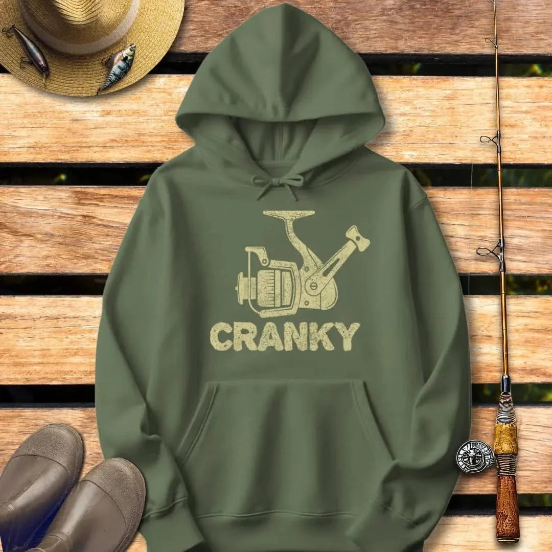 CRANKY Hoodie FISHING Hoodie Military Green / S