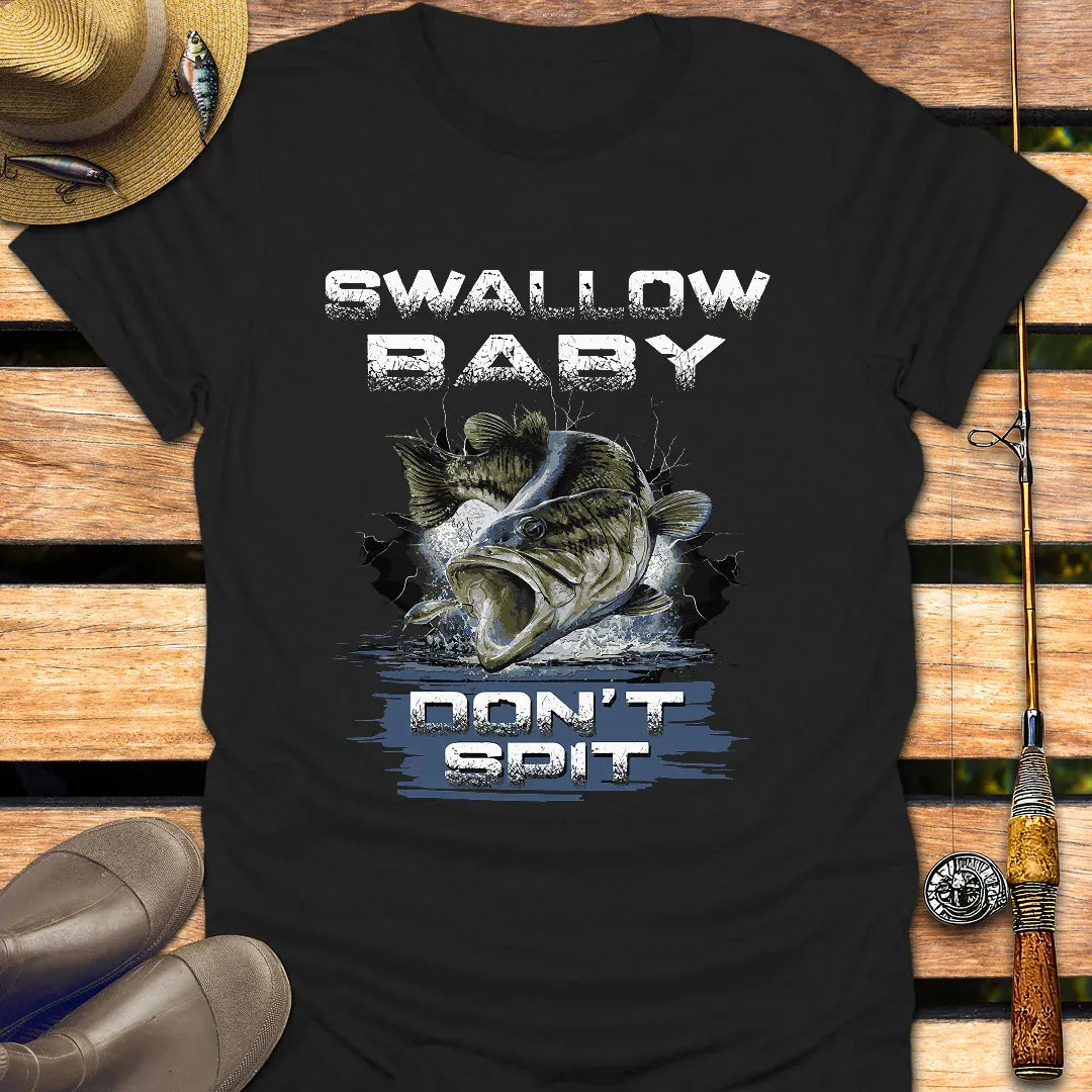 DON'T SPIT T-Shirt FISHING T-Shirt Black / S