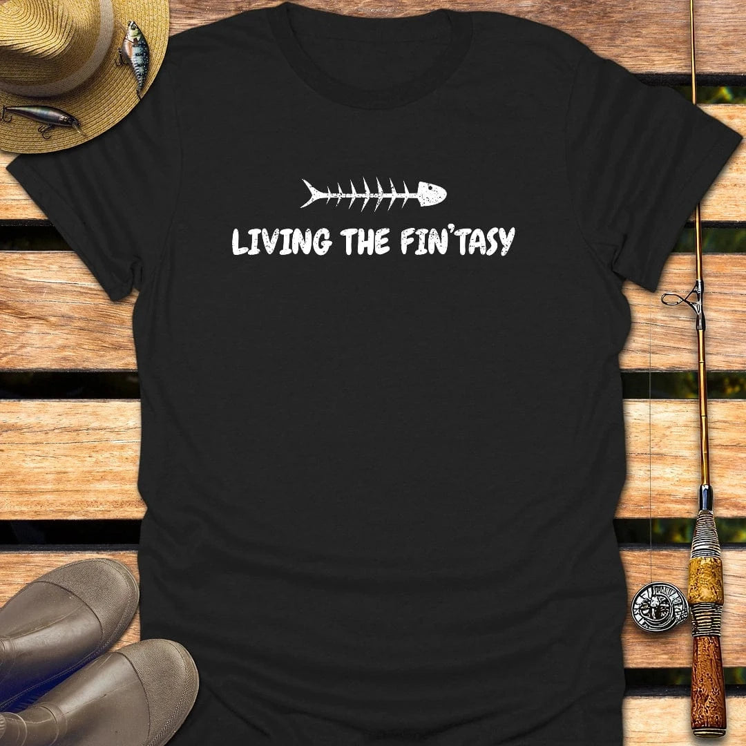 FINTASY T-Shirt FISHING T-Shirt Black / S