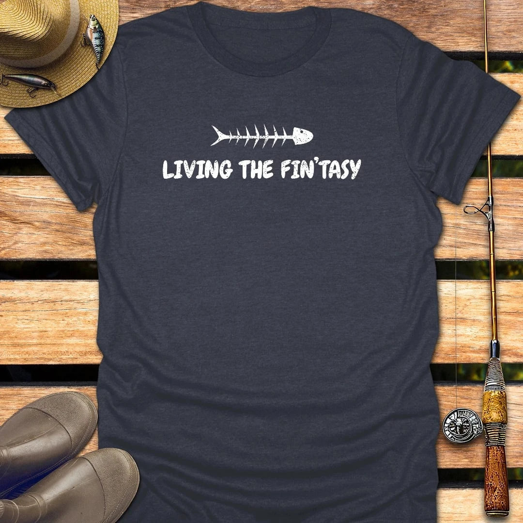 FINTASY T-Shirt FISHING T-Shirt Heather Navy / S