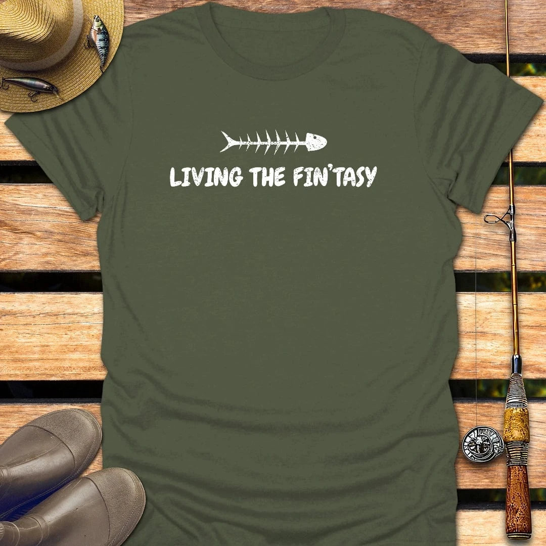 FINTASY T-Shirt FISHING T-Shirt Military Green / S