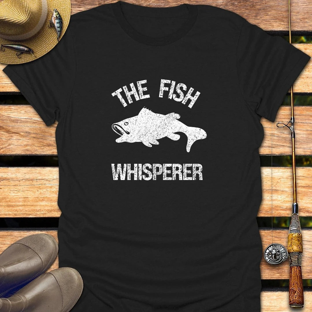 FISH WHISPERER T-Shirt FISHING T-Shirt Black / S