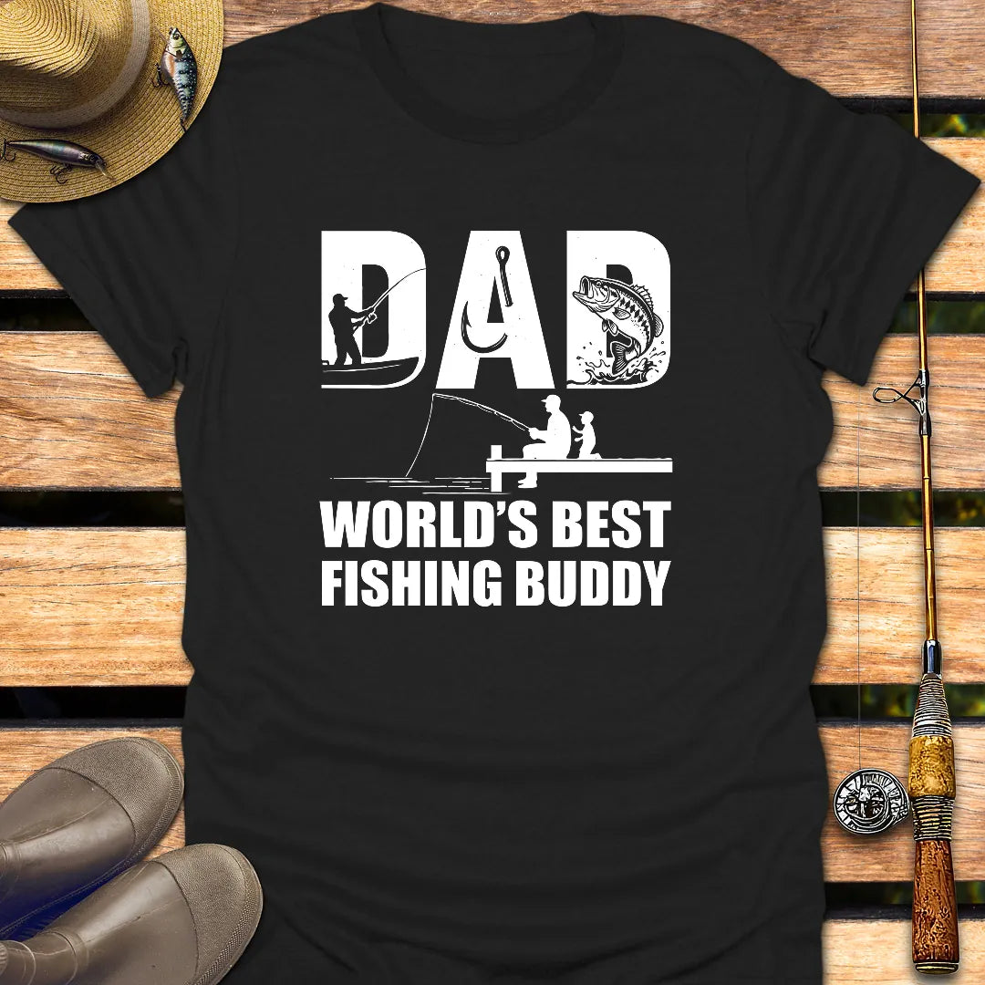 FISHING BUDDY DAD T-Shirt FISHING T-Shirt Black / S