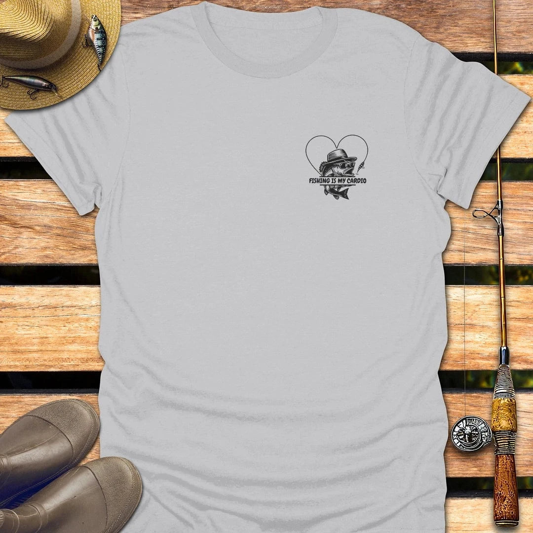 FISHING IS MY CARDIO T-Shirt FISHING T-Shirt Ice Grey / S