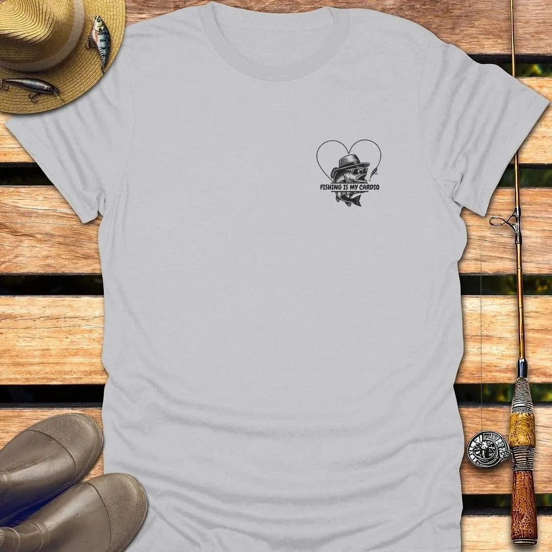FISHING IS MY CARDIO T-Shirt FISHING T-Shirt Ice Grey / S