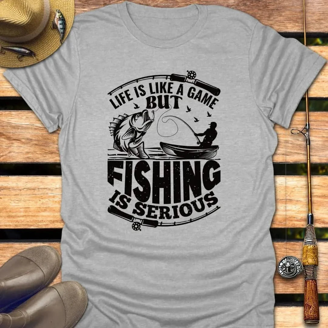 FISHING IS SERIOUS T-Shirt FISHING T-Shirt Sport Grey / S