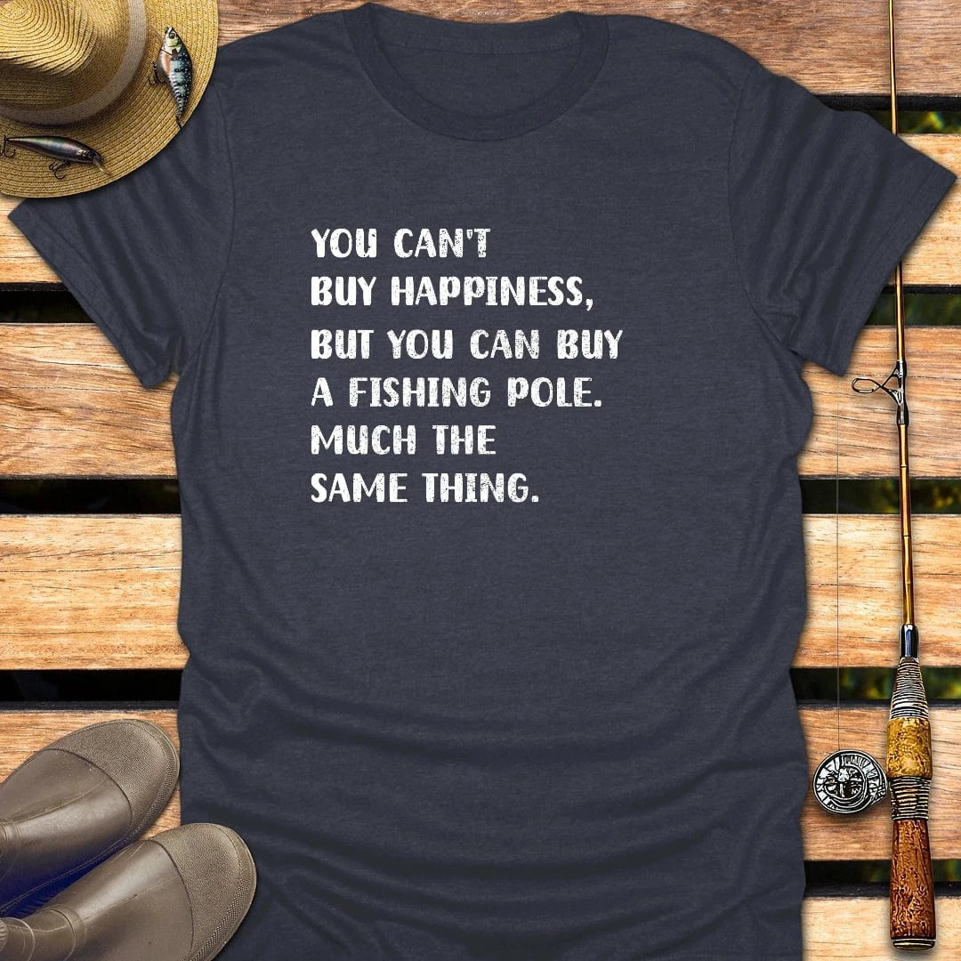 FISHING POLE T-Shirt FISHING T-Shirt Heather Navy / S