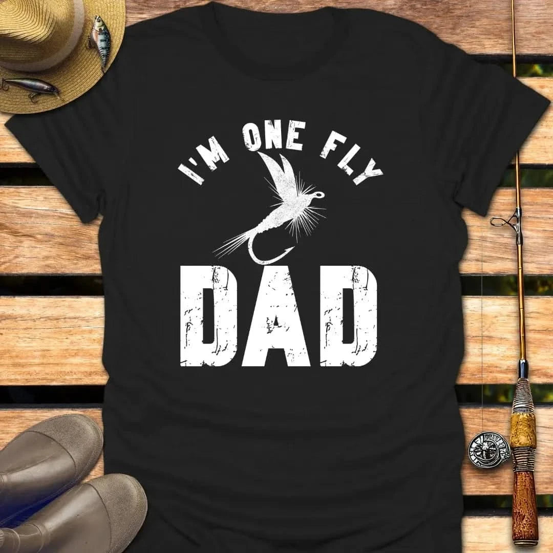 FLY DAD T-Shirt FISHING T-Shirt Black / S