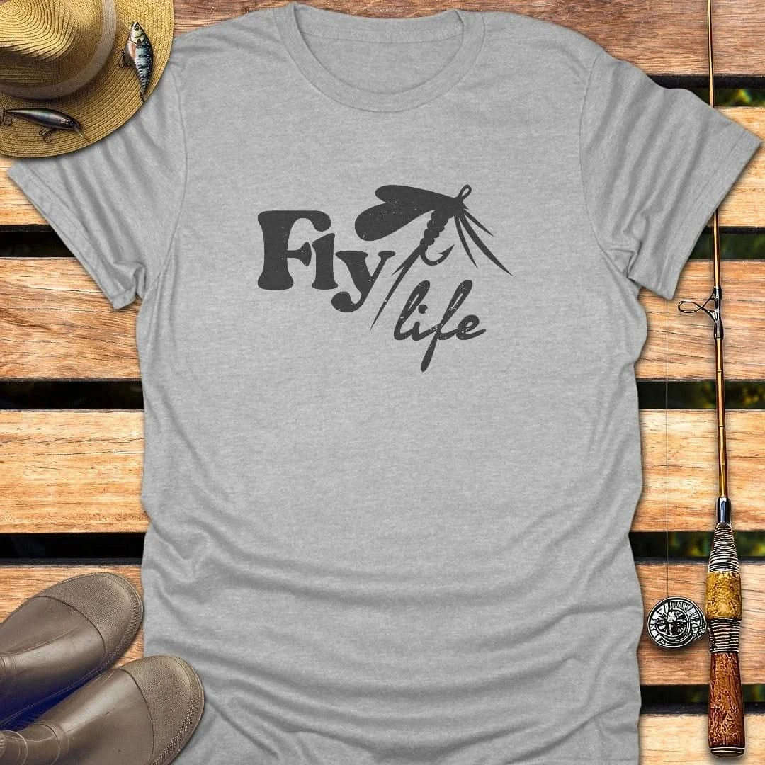 FLY LIFE T-Shirt FISHING T-Shirt Sport Grey / S