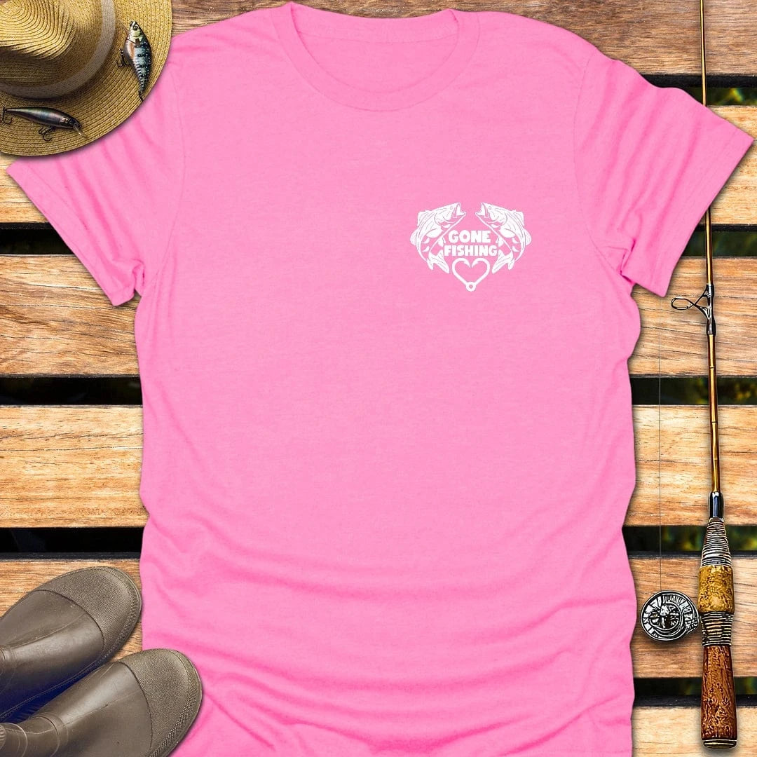 GONE FISHING T-Shirt FISHING T-Shirt Azalea / S
