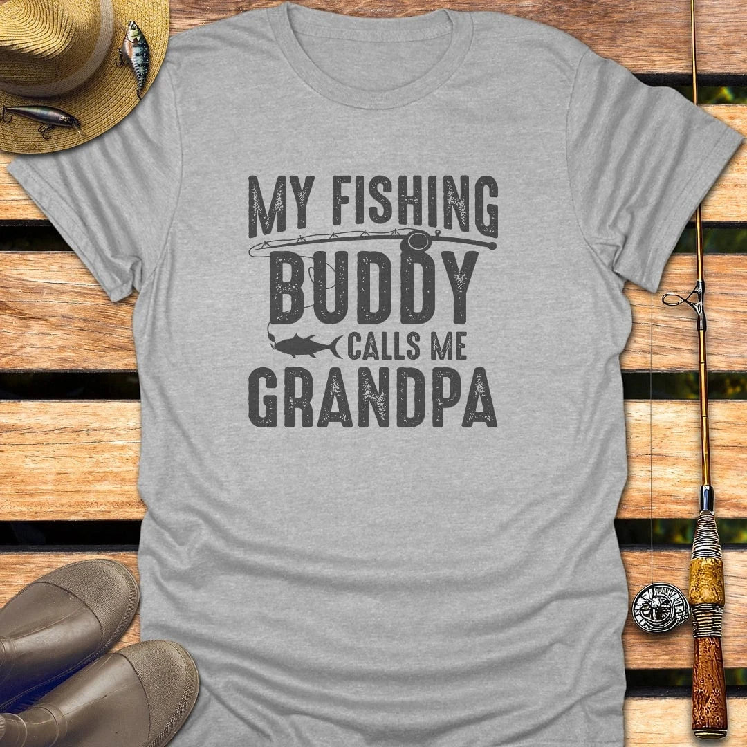 GRANDPA BUDDY T-Shirt FISHING T-Shirt Sport Grey / S