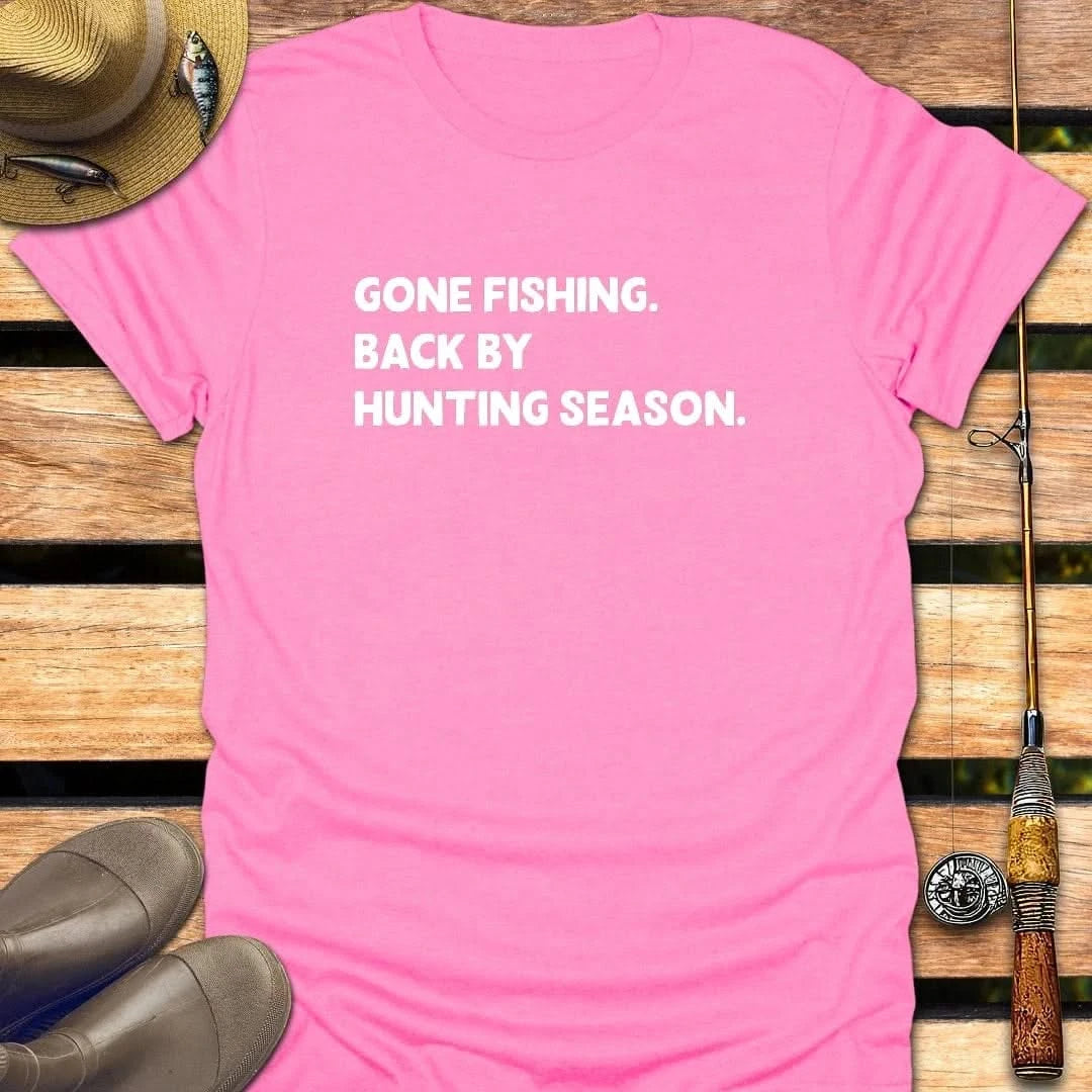 HUNTING SEASON T-Shirt FISHING T-Shirt Azalea / S