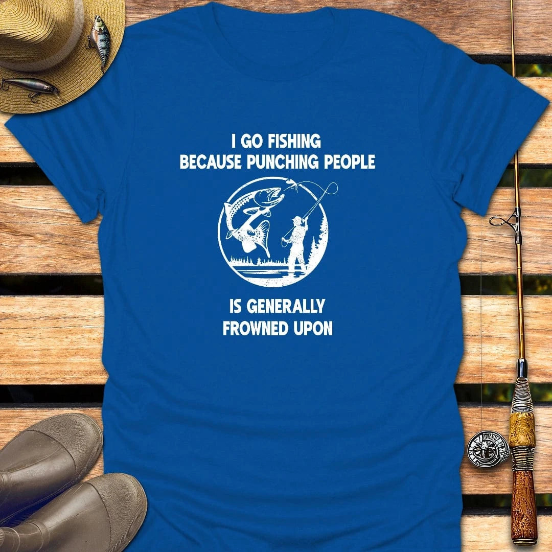 I GO FISHING T-Shirt FISHING T-Shirt Royal / S