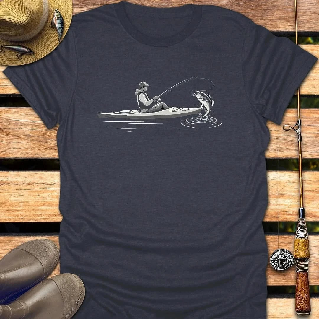 KAYAK FISHING T-Shirt FISHING T-Shirt Heather Navy / S