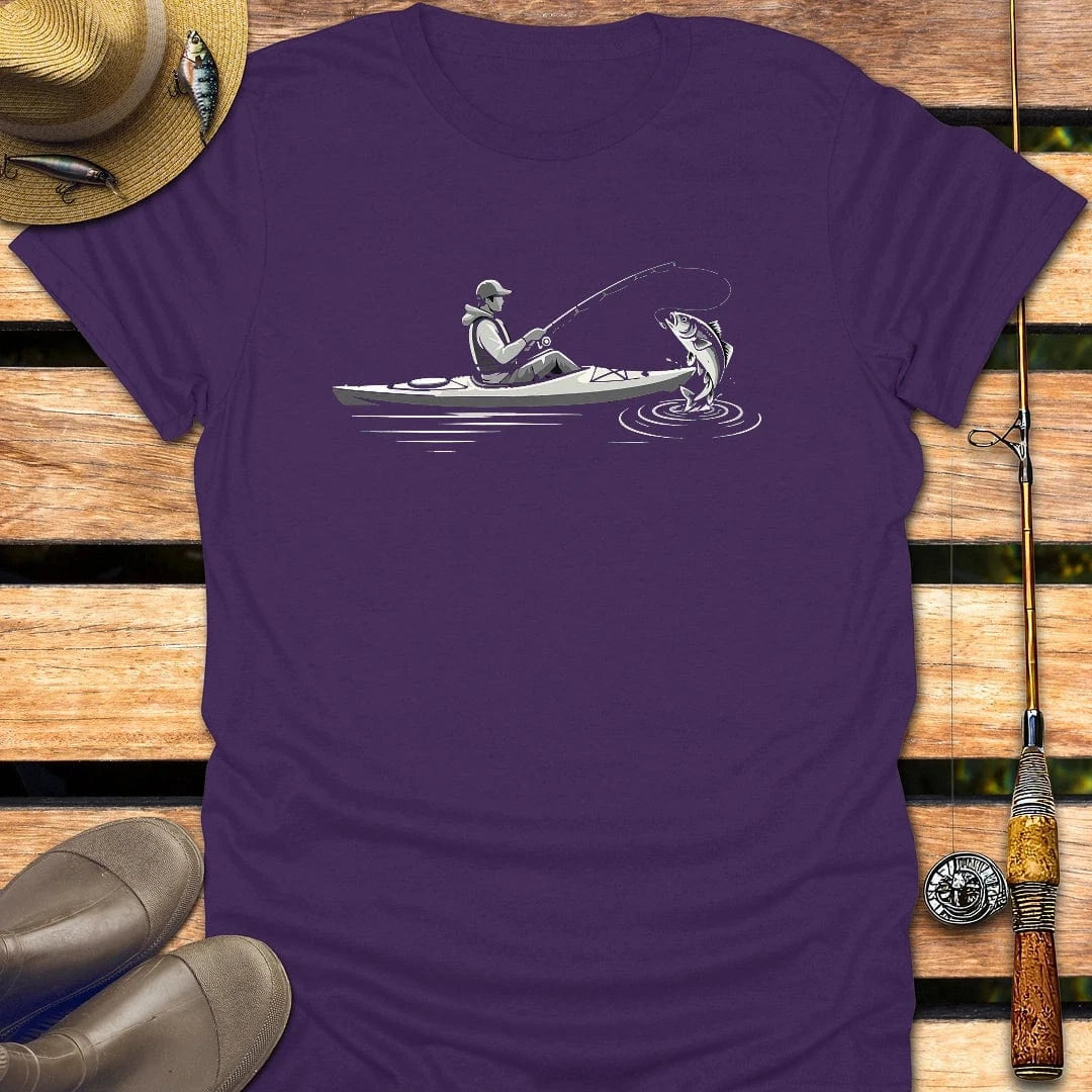 KAYAK FISHING T-Shirt FISHING T-Shirt Purple / S