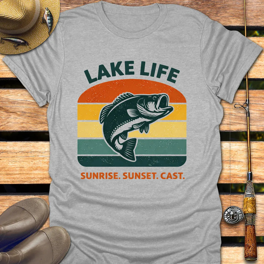 LAKE LIFE T-Shirt FISHING T-Shirt Sport Grey / S