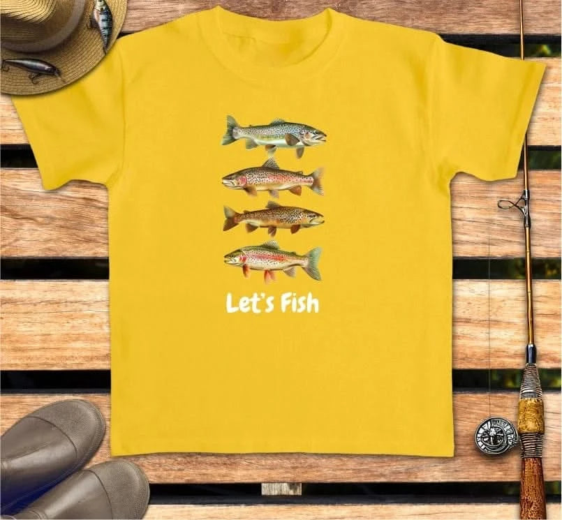 LET'S FISH - kid's tee FISHING Kids clothes Daisy / XS