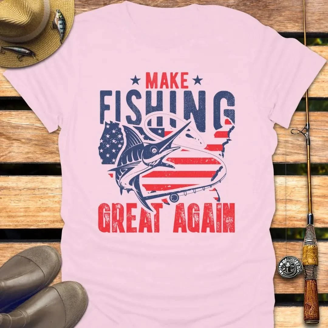 MAKE FISHING GREAT AGAIN T-Shirt FISHING T-Shirt Light Pink / S