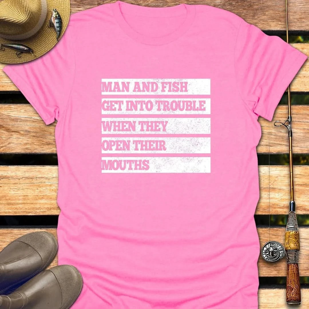 MAN & FISH T-Shirt FISHING T-Shirt Azalea / S