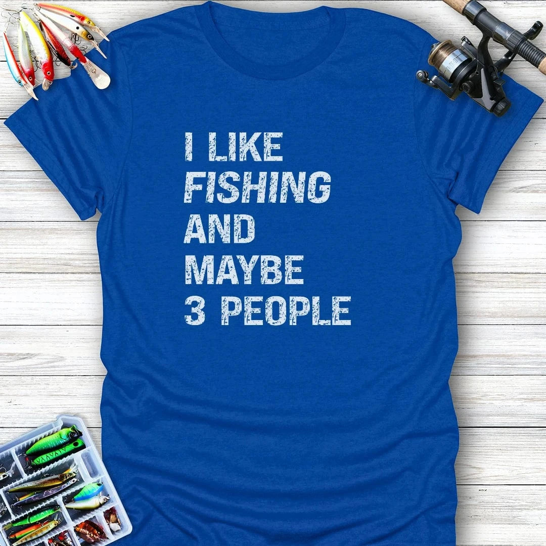 MAYBE 3 PEOPLE T-Shirt FISHING T-Shirt Royal / S