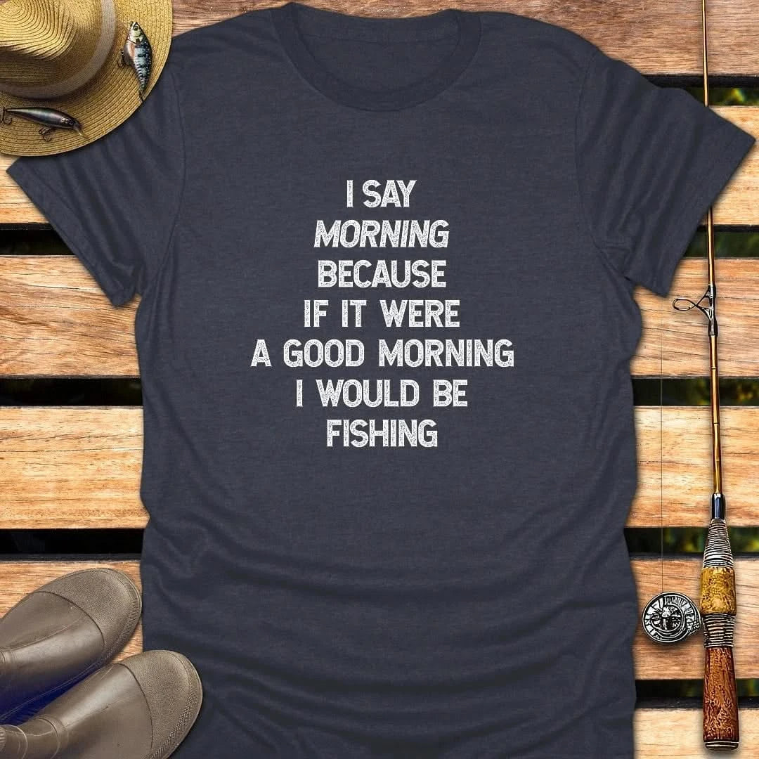 MORNING T-Shirt FISHING T-Shirt Heather Navy / S