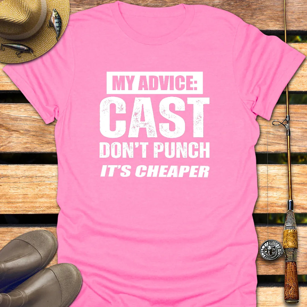 MY ADVICE T-Shirt FISHING T-Shirt Azalea / S