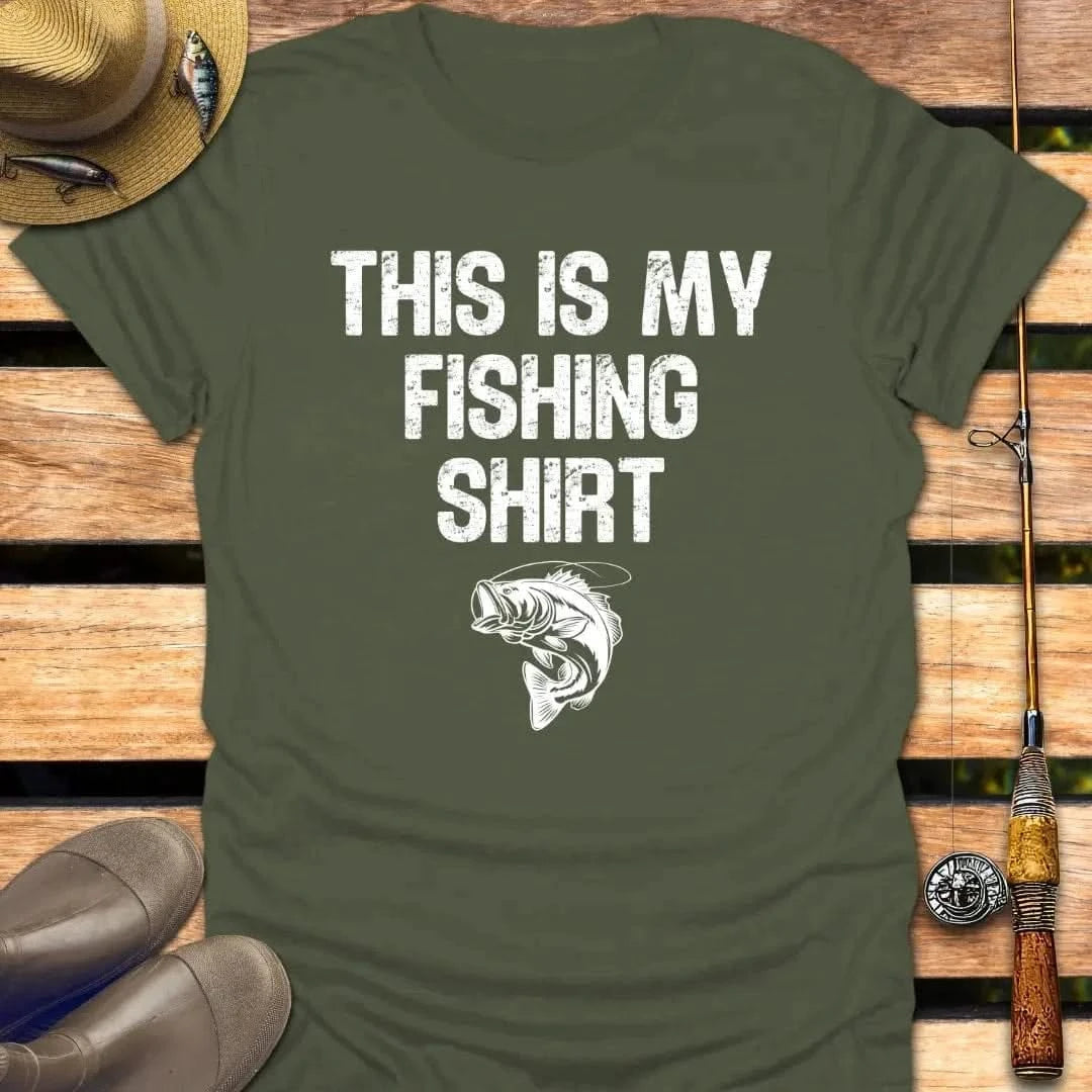 MY FISHING T-Shirt FISHING T-Shirt Military Green / S
