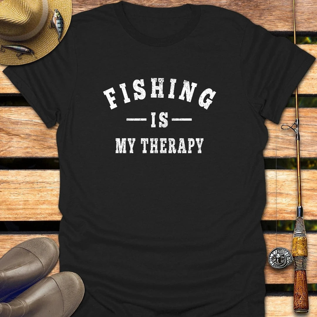 MY THERAPY T-Shirt FISHING T-Shirt Black / S