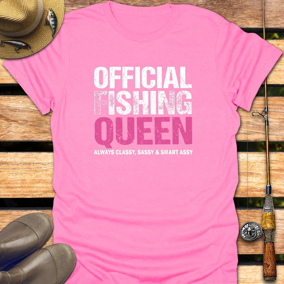 OFFICIAL FISHING QUEEN T-Shirt FISHING T-Shirt Azalea / S