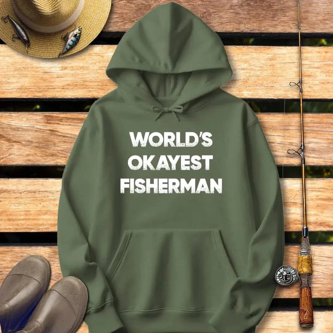 OKAYEST FISHERMAN Hoodie FISHING Hoodie Military Green / S