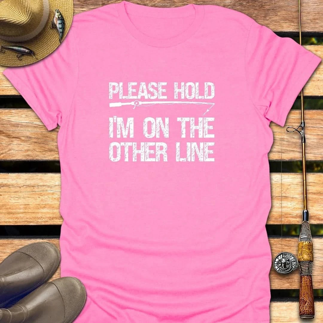 PLEASE HOLD T-Shirt FISHING T-Shirt Azalea / S