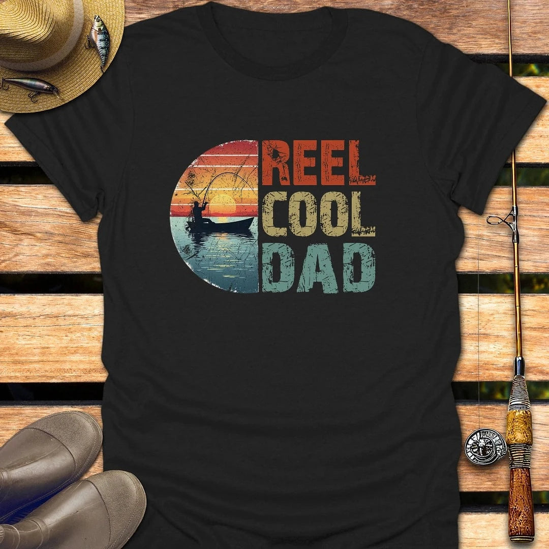 REEL COOL DAD T-Shirt FISHING T-Shirt Black / S