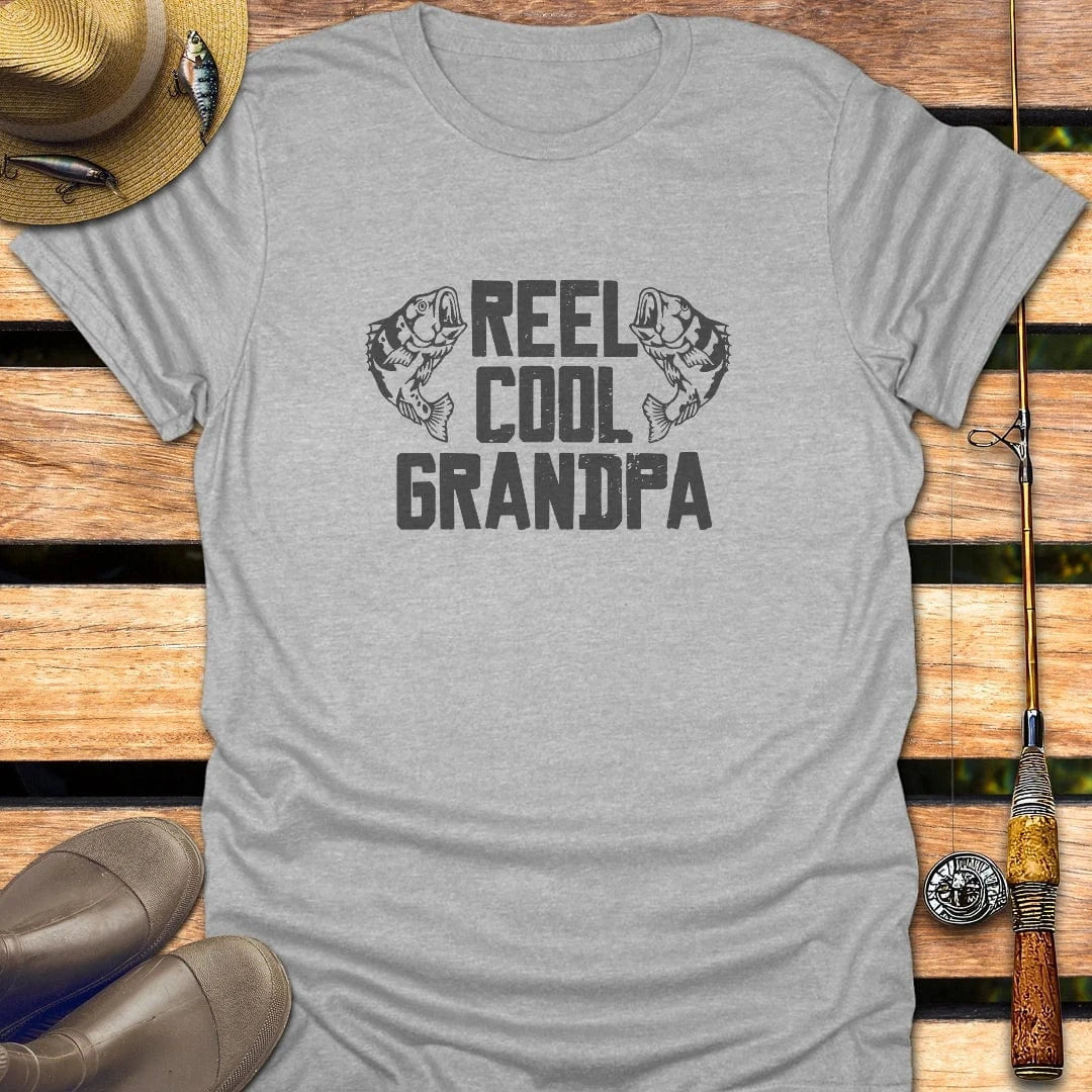REEL COOL GRANDPA T-Shirt FISHING T-Shirt Sport Grey / S