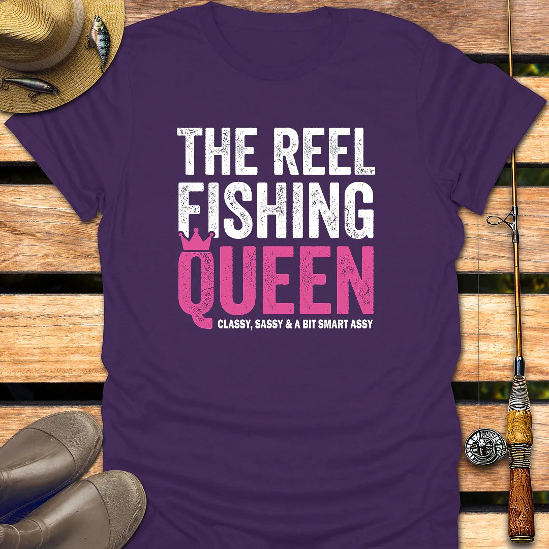 REEL FISHING QUEEN T-Shirt FISHING T-Shirt Purple / S