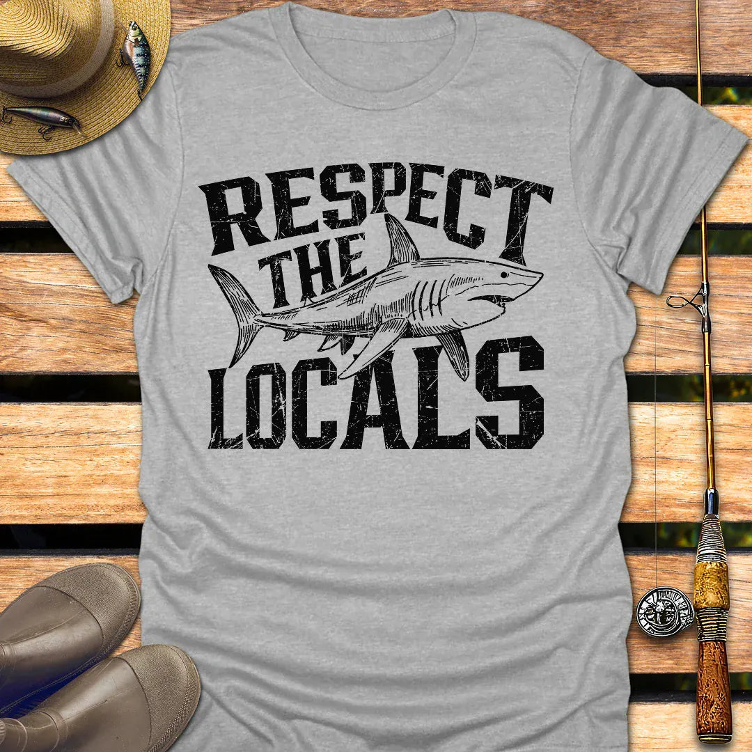 RESPECT THE LOCALS T-Shirt FISHING T-Shirt Sport Grey / S