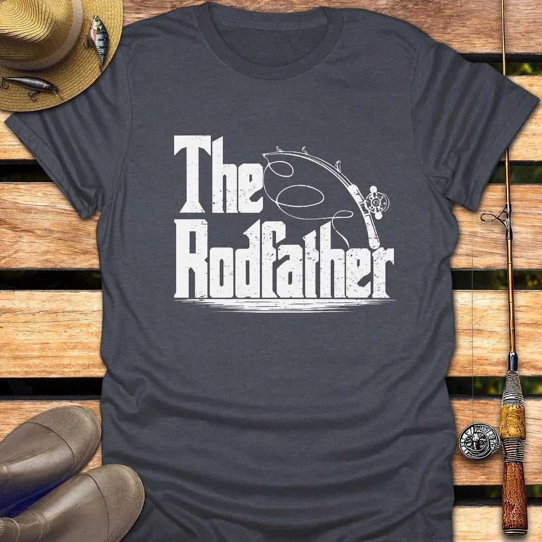 RODFATHER T-Shirt FISHING T-Shirt Dark Heather Grey / S