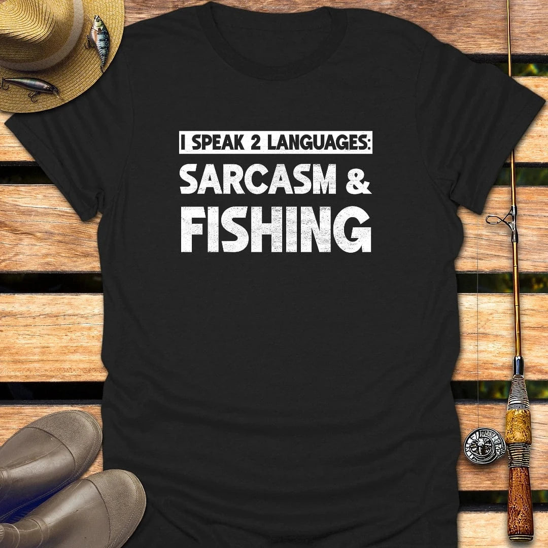 SARCASM T-Shirt FISHING T-Shirt Black / S