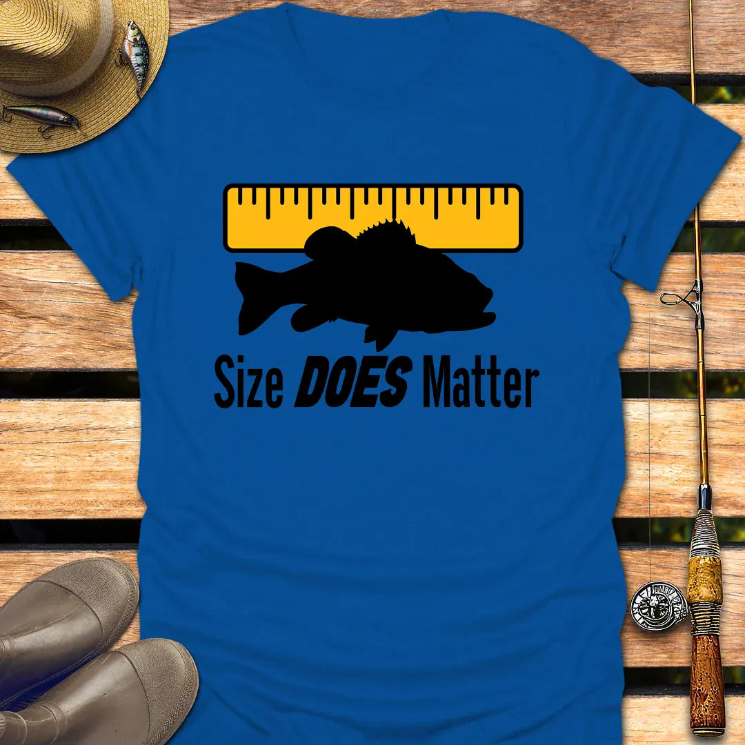 SIZE DOES MATTER T-Shirt FISHING T-Shirt Royal / S