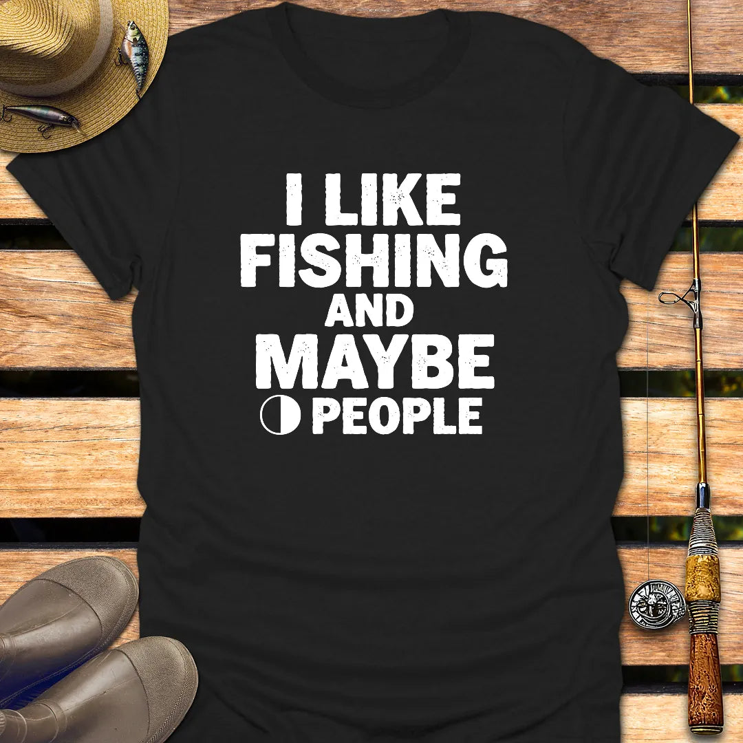 0 PEOPLE T-Shirt FISHING T-Shirt Black / S