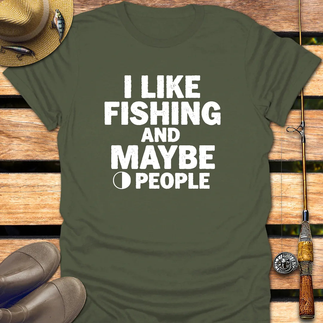 0 PEOPLE T-Shirt FISHING T-Shirt Military Green / S