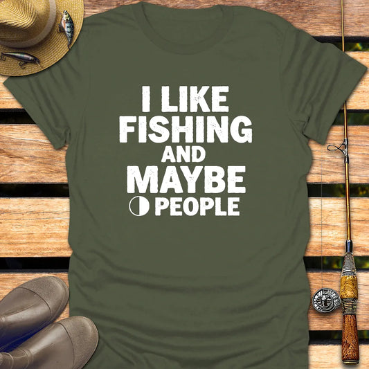 0 PEOPLE T-Shirt FISHING T-Shirt Military Green / S