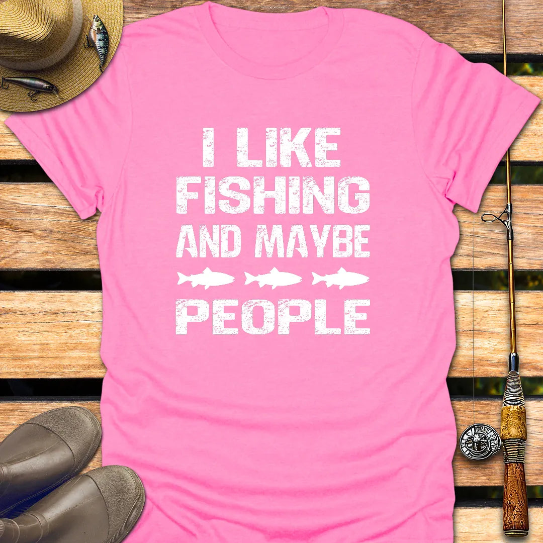 3 PEOPLE (FISH VERSION) T-Shirt FISHING T-Shirt Azalea / S
